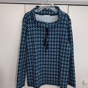 T by Talbots drawstring turtleneck top